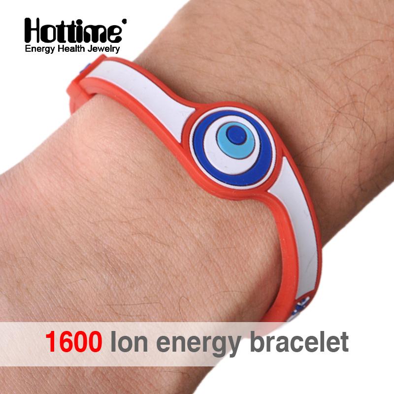 Hottime 1600 Ion Energi Eco Silicone Bracelet Gelang Hologram Power Band Keseimbangan Energi Wristband Silicone Bracelet untuk Pria PROX 3 -Intl