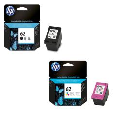 HP INK AND TONER CARTRIDGE 62 SET ORIGINAL (62 BLACK (C2P04AA), 62 TRI-COLOR (C2P06AA))