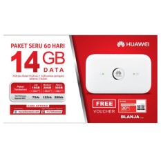 Huawei E5573 MIFI 4G LTE Paket Telkomsel Free 14gb Versi BYPASS - Hitam