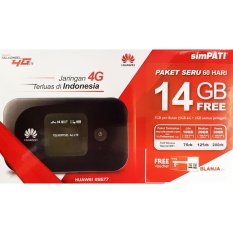 Huawei E5577 MIFI 4G LTE Paket Kartu Telkomsel 14GB 60Hari - Hitam