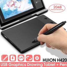 Huion H420 Pro Pad Grafis Menggambar Menulis USB Art Tablet Board Mat Digital Pena-Internasional