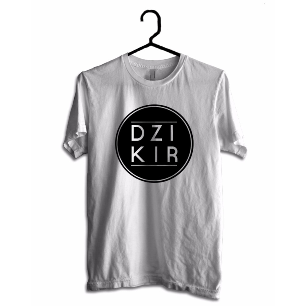 Hujjah Kaos Islam/ Muslim Pria dan Wanita - Dzikir 2 - Putih