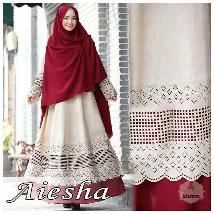 Humaira99 Gamis Syari Muslim Wanita Busui Dress Muslimah Atasan Aiesha