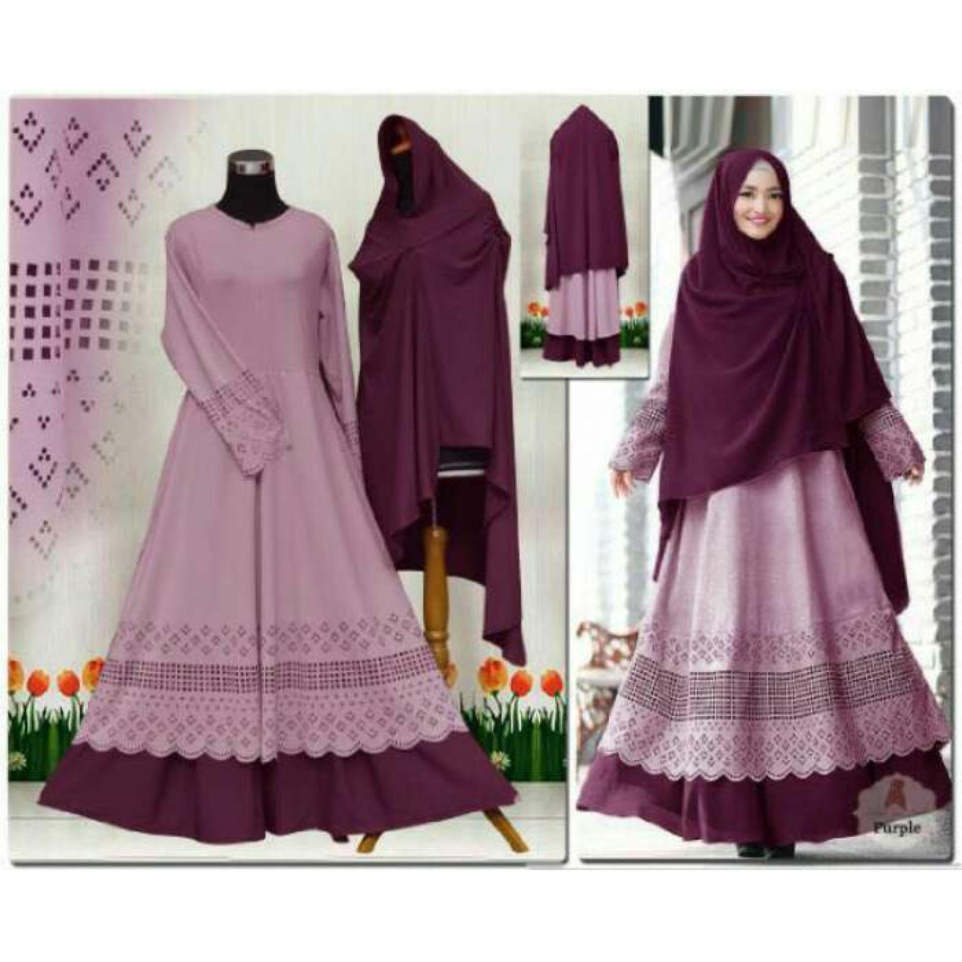 Humaira99 Gamis Syari Muslim Wanita Busui Dress Muslimah Atasan Aiesha