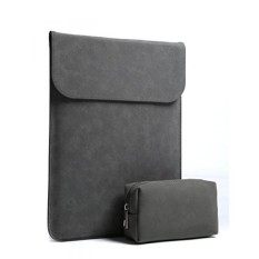 HYZUO Suede 13-13.3 Inch Waterproof Laptop Sleeve Protective Case for 13.3Inch MacBook Air / MacBook Pro Retina 2012-2015 / 12.9 Inch iPad Pro / Hp Spectre x360 13 with Carrying Bag, Matte Gray - intl
