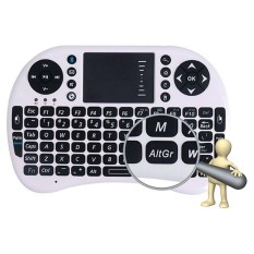 I8 Bluetooth Wireless Keyboard With Touchpad And Mouse For iPhone iPad Macbook Samsung iOS/ Android White - intl