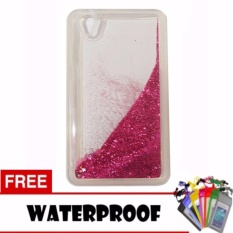 Icantiq Case Oppo A37 Neo 9 Softshell Water Glitter Soft Back Case / Sillicone Blink Blink Gliter / Casing HP Glitter Skin Case / Jelly case / Case Oppo A37 Neo 9 + Free Water Proof Case / Ultrathin - Pink