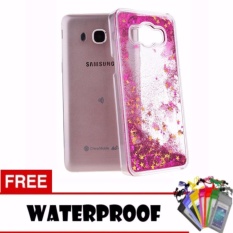 Icantiq Case Samsung Galaxy J1 Ace J110 Softcase Water Glitter Soft Back Case / Sillicone Blink Blink Gliter / Casing HP Glitter Skin Case / Jelly case / Case Samsung Galaxy J1 Ace J110 + Free Water Proof Case - Pink