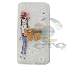 Icantiq Case Samsung Galaxy J5 Prime Softshell Swarovski Animasi Perempuan Berkacamata Unik + Holder Ring Pita Soft Case / Soft Back Case / Sillicone / Casing Handphone / Casing HP / Case Samsung / Case Unik - 1