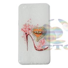 Icantiq Case Vivo Y55 Softshell Mutiara Animasi Sepatu High Heels + Holder Ring Hati Soft Case / Soft Back Case / Sillicone / Casing Handphone / Casing HP / Case Vivo Y55 / Case Unik - 4
