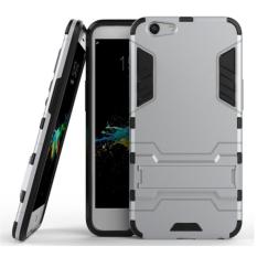 iCase Sniper Armor Dual Layered TPU+PC Hybrid Back Cover Phone Case with 360 Kickstand for OPPO F1S / A59 - Silver