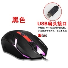 Ice Wolf Juni Salju Wired Game Mouse USB Colorful Light-emitting Bar CF LOL Atletik Mouse-Intl