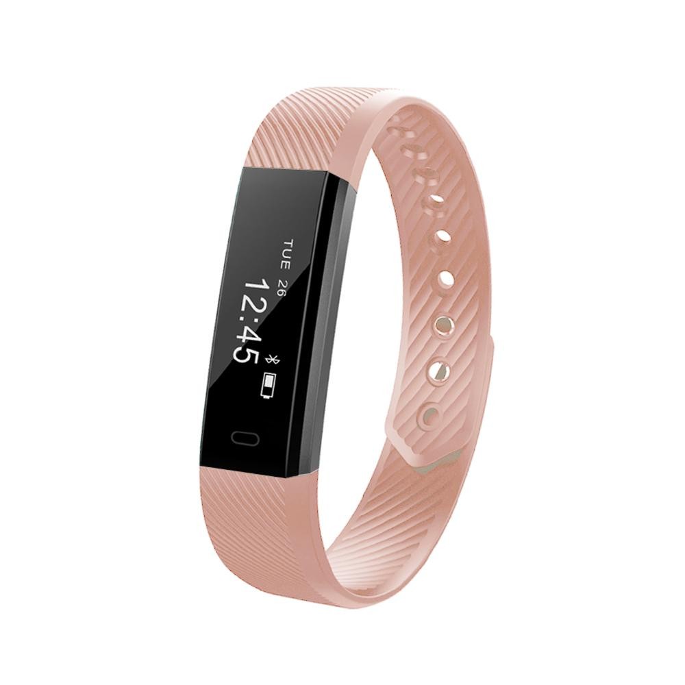 ID115 Smart Band 0.86inch OLED Screen Bluetooth Wristband Step Pedometer Calorie Burnt Automatic Sleep Monitoring Call/Message Alert Alarm Clock Anti-lost Remote Camera Control Activity Data Sharing Sports Bracelet for iPhone Samsung iOS Android - intl