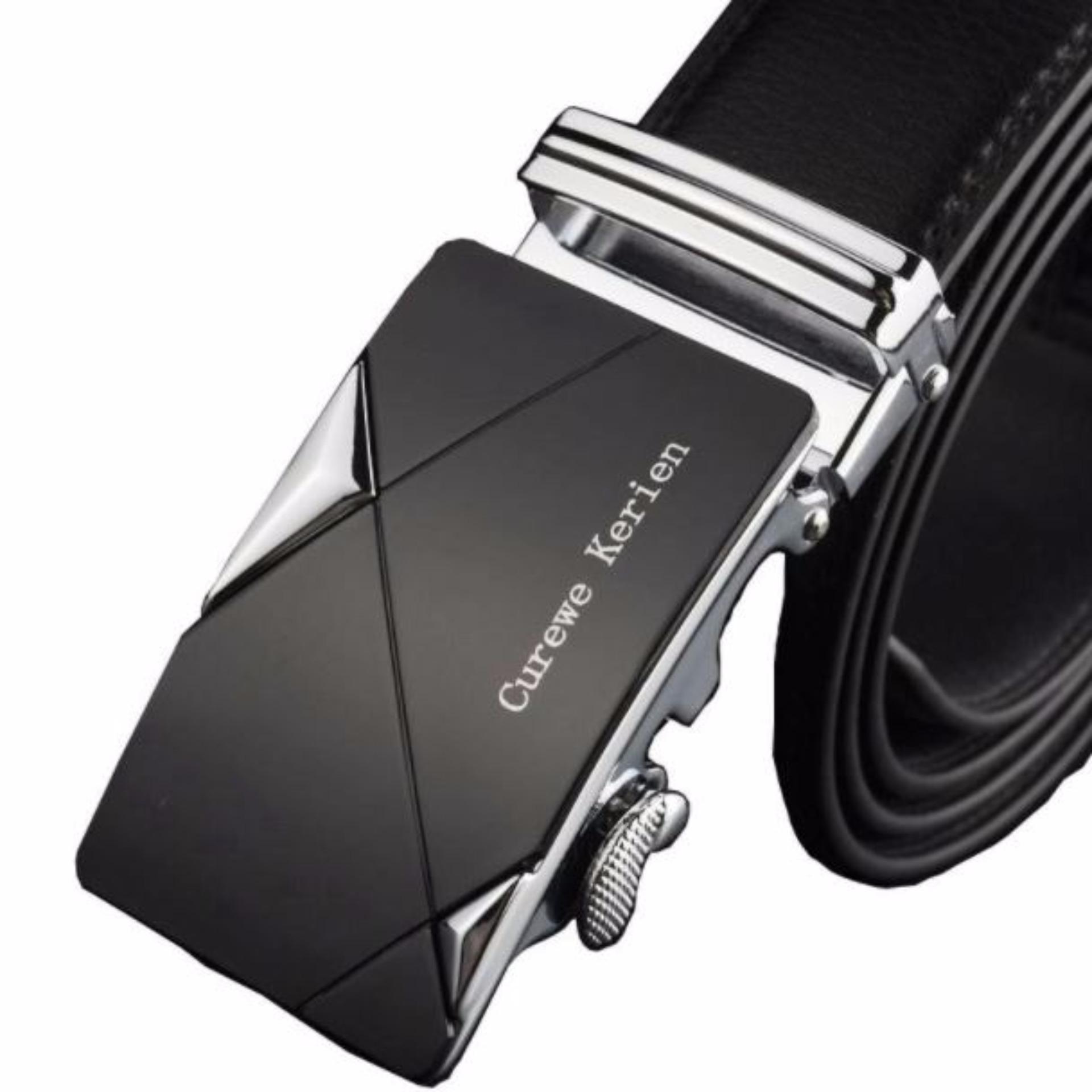 Ikat Pinggang Pria Belt Sabuk Gesper Metal Buckle Kulit CK001