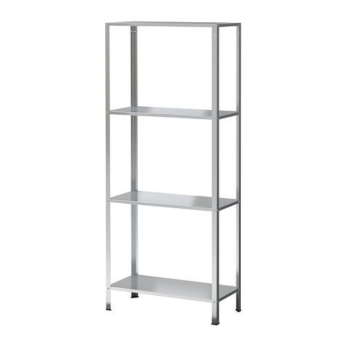 IKEA Hyliss Unit Rak Dalam / Luar Ruang Bergalvani - Silver