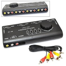 iKKEGOL® 4 in 1 AV Audio Video Signal Switcher S-Video Selector with RCA Cable - intl