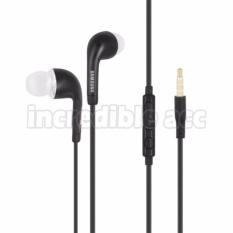 Headset Samsung Galaxy J3 2015 (J300) Stereo Headset Flat Cable High Quality 3.5mm Jack Audio - Hitam