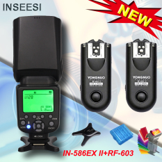 INSEESI IN 586EX II Wireless TTL HSS Flash Speedlite + YONGNUO RF 603 C3 Lead Flash untuk Canon7D/50D /40D/30D/20D/10D/5D Mark II
