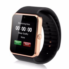 Intelligent Alarm notifier Bluetooth connectivity elegant watchSIMcard GT08 Black Gold - intl