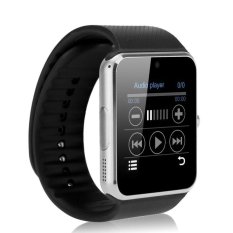 Alarm Cerdas Notifier Bluetooth Konektivitas ElegantwatchSIMcard GT08 Perak/Hitam-Internasional