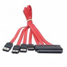 Internal 32 PIN SFF-8484 untuk 4 E SATA 7 Pin Hard Disk Eksternal Kabel SAS 50 Cm