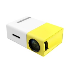 Iokioh (Inggris) Multimedia Portable LED Proyektor dengan PC Laptop USB/SD/AV/input HDMI Proyektor Saku untuk Video Film Game Home Entertainment Projetor dengan Remote Control, Idea For Kids/anak-anak Hadiah (kualitas Dijamin) (kuning Putih)-Intl