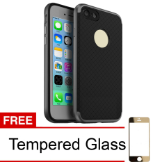 Accessories Hp Neo Hybrid Metal Case For iPhone 7 ( 4.7 inch ) + Gratis Tempered Glass- Black
