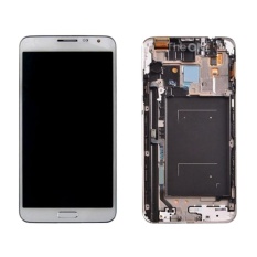 Saya Parts Beli untuk Samsung Galaxy Note 3 Neo/N7505 Asli LCD Display + Layar Sentuh Digitizer dengan Frame (putih) -Intl