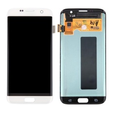 Saya Parts Beli untuk Samsung Galaxy S7 Edge/G9350/G935F/G935A/G935V Asli LCD Display + Layar Sentuh Digitizer Assembly (Putih) -Intl