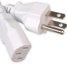 Ipax 10Ft Putih Panjang Kabel Kabel Daya AC Tarik Inti Kawat Tembaga Di Kotak Ritel untuk Komputer PC Plasma TV printer Monitor AC Adapter-Intl