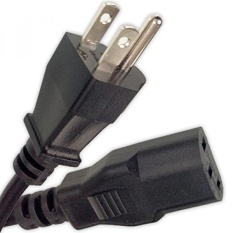 Ipax 15Ft Extra Long AC Power Cord Cable Pull Copper Wire Core in Retail Box for Computer Plasma TV Printer Monitor AC adapter - intl