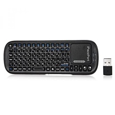 Ipazzport Nirkabel Keyboard Mini dengan Touchpad 10 Meters Bluetooth Jarak Jauh Kontrol Bagus untuk Android Kotak TV, raspberry Pi 3 dan HTPC dan Xbmc-Intl