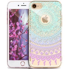 IPhone 5 S Kasus, IPhone SE, Kasus IPhone 5, ASUS Ultra Tipis TPU Lembut Datura Mandala Sun Lace Flowers Bumper Karet Silicone Lembut Case, Crystal Clear Bunga Lembut Silicone Case untuk IPhone 5 S 5 SE, #7-Intl