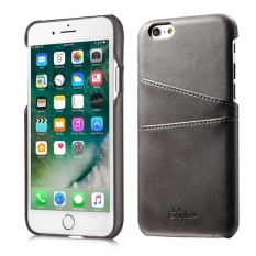 IPhone 7 Case IPhone 8 Dompet Case Slim Vintage Pelindung Kulit Kasar Back Cover dengan Pemegang Kartu Kredit Shockproof Case untuk Apple IPhone 7 IPhone 8-Intl