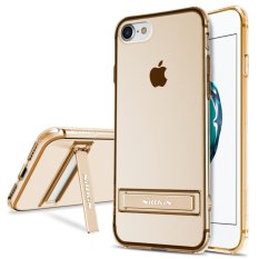IPhone 7 Case, NILLKIN Yg Tahan Pukulan Seri Jelas Lembut TPU Case dengan Kickstand Penutup Belakang Ultra Tipis Potongan Pas Badan untuk Apple iPhone 7 4.7