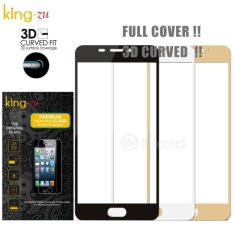 iphone 7 Plus 4D Full Screen Protector (4D Glass)/King Zu Glass 4D Full/Tempered Glass Screen Protector for iphone 7 Plus 4D Full - PUTIH