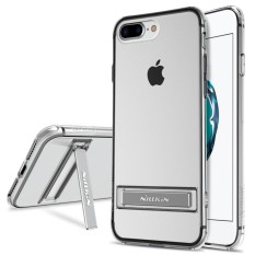 IPhone 8 PLUS Case, NILLKIN Yg Tahan Pukulan II Seri Bening Lembut TPU Case dengan Stand Penyangga Penutup Belakang Ultra Tipis Ramping Sesuai untuk Apple iPhone 8 plus 5.5