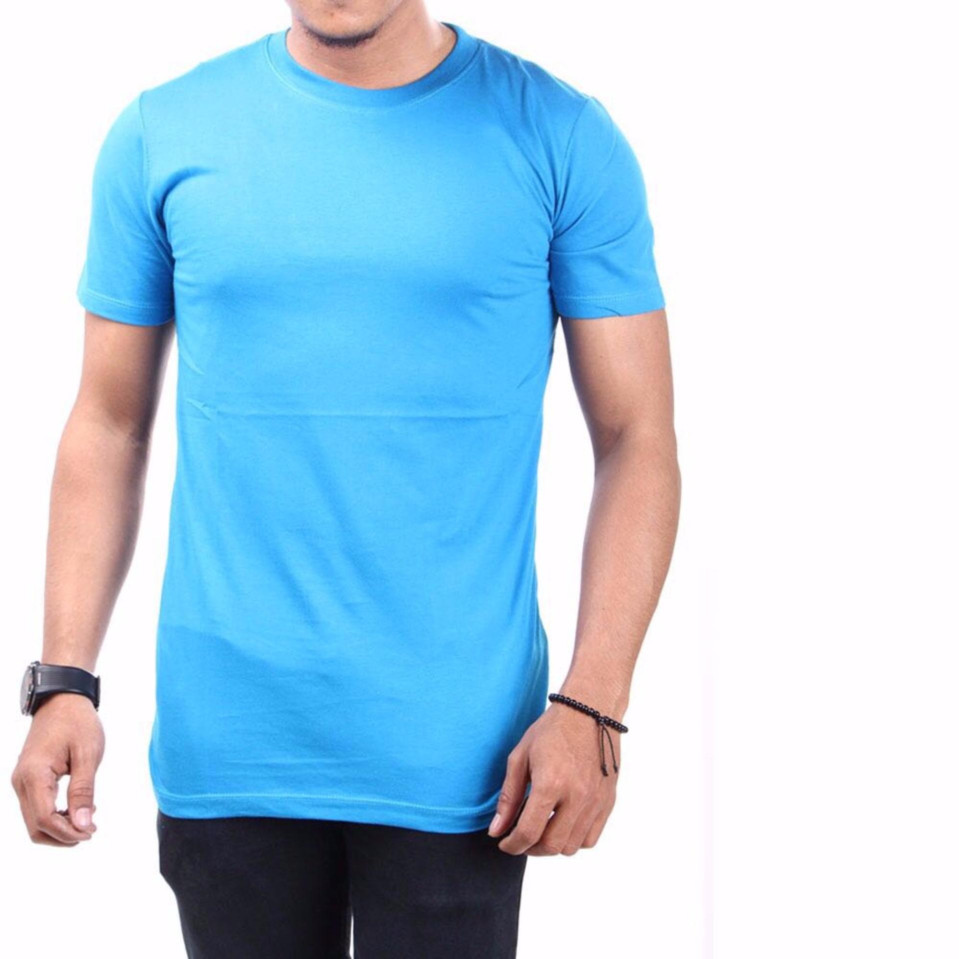Irfan Store95 - Kaos Pendak O Neck - Biru