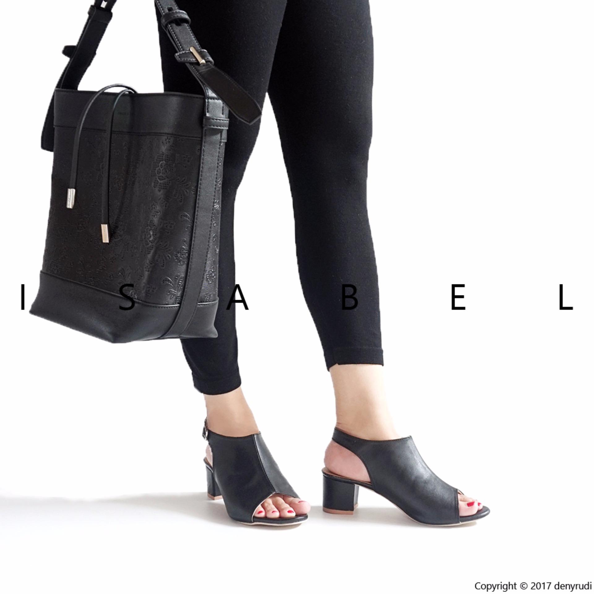 Isabel - Sepatu Wanita Hak Tahu SELENA Heels - Hitam