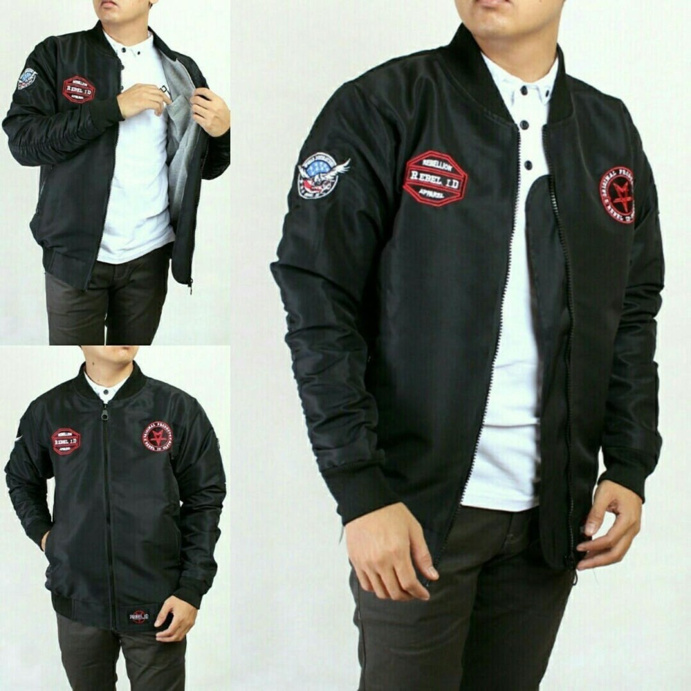 Jaket Boomber Pria Force Black