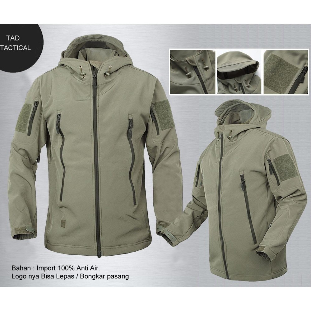 Jaket Tactical TAD Bravo Bahan Import Anti Air Nyaman Dan Hangat Dipakai Cocok Untuk Musim Dingin. Tersedia 2 Warna Hitam, Hijau Army Dan Logo Club Bola.