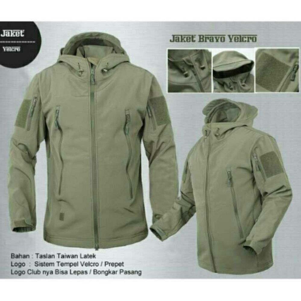 Jaket Tactical TAD Hijau. Promo Jaket Murah Trend. Tersedia Logo Indonesia Garuda All Club Bola
