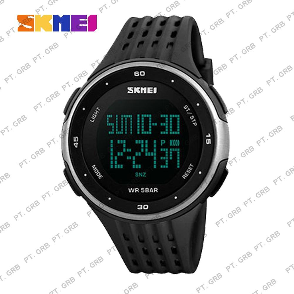 Jam Tangan Pria Digital Analog SKMEI 1219 Silver Water Resistant 50m