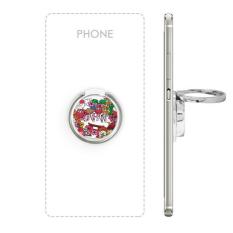 Budaya Jepang Gaya Jepang Carp Temple Archway Lucky Cat Sakura Samurai Bambu Fuji Tangan Dihiasi Ilustrasi Logam Rotasi Cincin Berdiri Pemegang Bracket untuk Smartphone Ponsel Mendukung Aksesoris-Intl