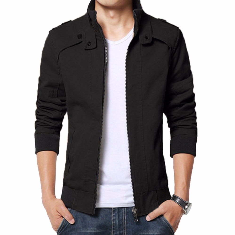 Jas Cowok - Jaket Mens Casual Style Simple Elegant - Black