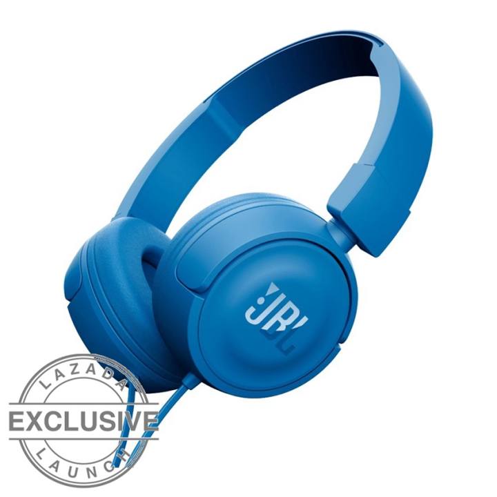 JBL T450 On-Ear Headphone- Biru: Membeli jualan online
