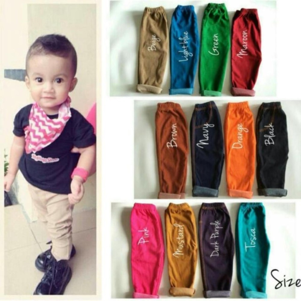 Jegging Anak Polos - Jeans Legging Anak Bayi - Celana Anak Murah By Tokonees.