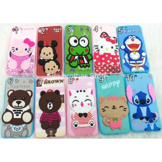 Jelly case / Softcase Jelly Karakter Timbul / Boneka Tempel 4D For OPPO F5 - ABS