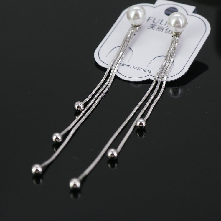 Jianyue rantai logam rumbai anting zirkon anting-anting OT571OTAATWXQ3ANID-67478109