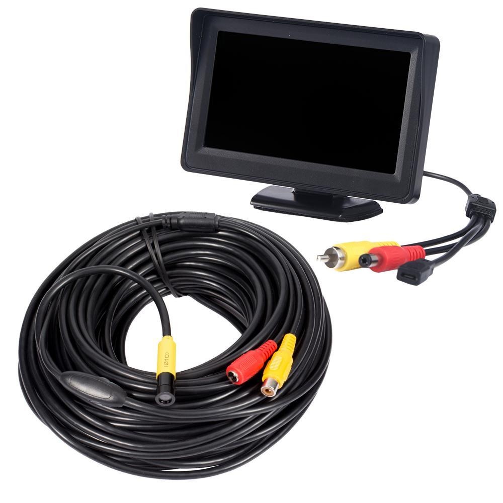 Jiaxiang Kobwa Industri Video Endoskopi 20 Meter, 4.3 Inch TFT-LCD Warna LCD Monitor 5 V Mini AV Borescope Inspeksi Ular Cmaera dengan 10mm Diameter Waterproof Probe CMOS Kamera-Intl
